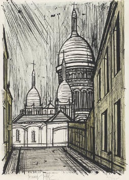 ベルナールビュッフェ モンマルトルのサクレクール寺院